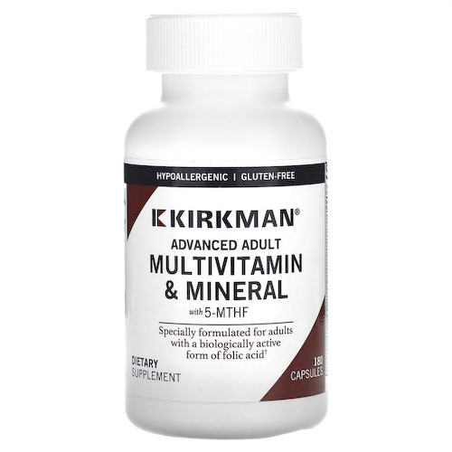 Kirkman Labs, Мультивитамины и минералы для взрослых с 5-МТГФ, 180 капсул #1