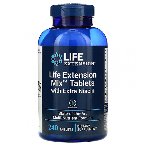 Life Extension, Таблетки Life Extension Mix с дополнительным ниацином, 240 таблеток #1