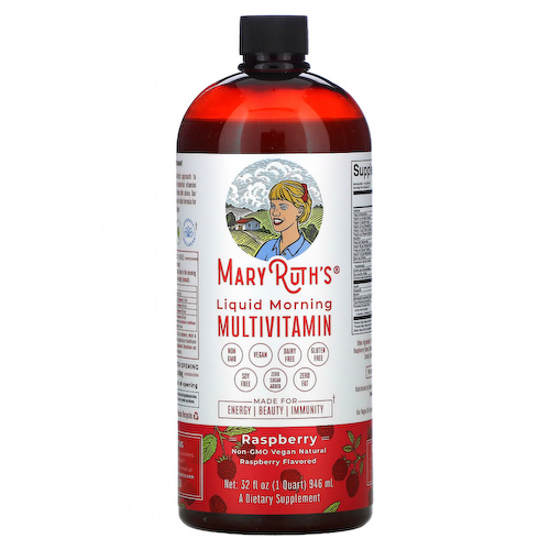 MaryRuth Organics, Жидкий утренний мультивитамин, малина, 946 мл (32 жидк. Унции) #1