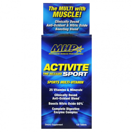 MHP, Activite Sport, мультивитамины, замедленное высвобождение, 120 таблеток #1