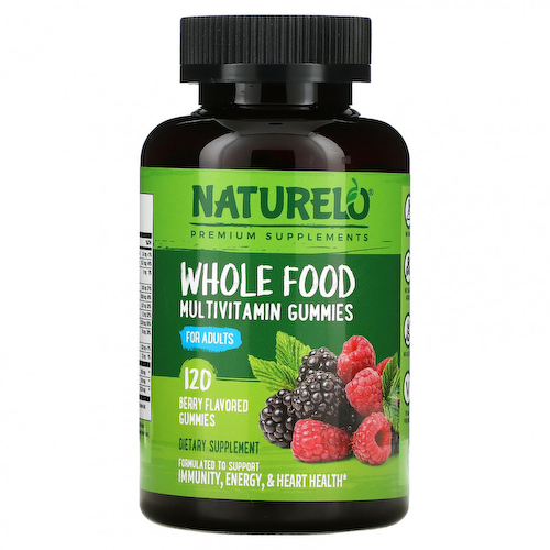 NATURELO, цельнопищевые витаминные жевательные таблетки для детей, ягодный вкус, 120 жевательных таблеток #1