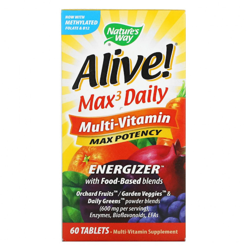 Nature's Way, Alive! Max3 Daily, мультивитамины, 60 таблеток #1