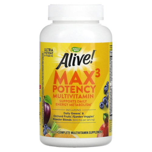 Nature's Way, Alive! Max3 Potency, мультивитамины, 180 таблеток #1