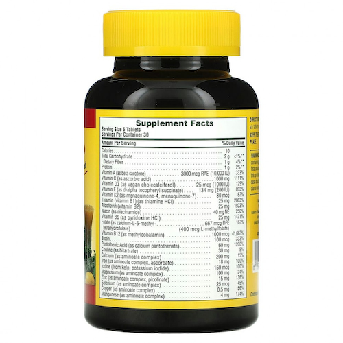 NaturesPlus, Source of Life, мультивитаминная и минеральная добавка с концентратами цельных продуктов, 180 мини-таблеток #1