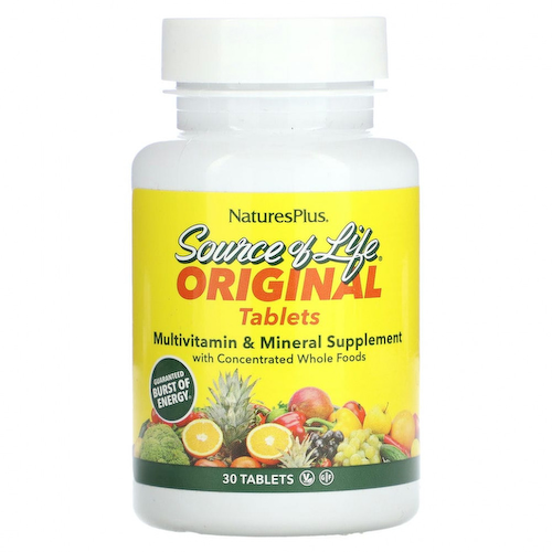 NaturesPlus, Source of Life, мультивитаминная и минеральная добавка с концентратами из цельных продуктов, 30 таблеток #1