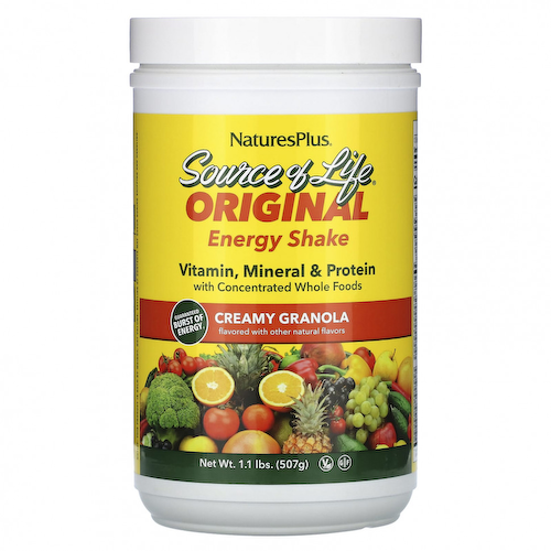 NaturesPlus, Source of Life, Original Energy Shake, кремовая гранола, 507 г (1,1 фунта) #1