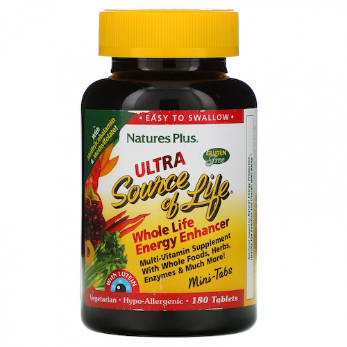 NaturesPlus, Ultra Source of Life, Whole Life Energy Enhancer, 180 таблеток #1