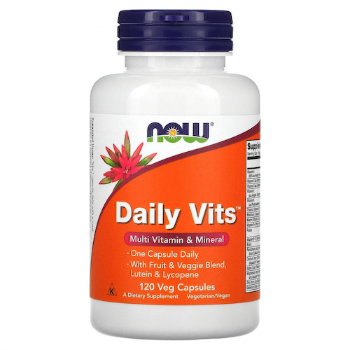NOW Foods, Daily Vits, мультивитамины и микроэлементы, 120 вегетарианских капсул #1