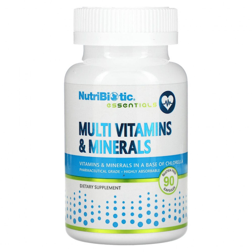 NutriBiotic, Essentials, мультивитамины и минералы, 90 капсул без глютена #1