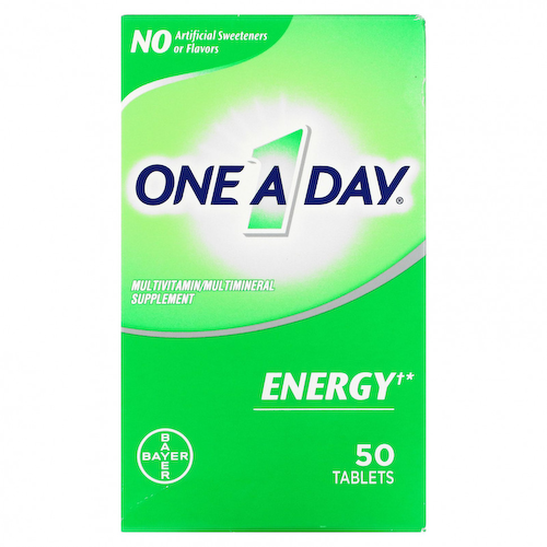 One-A-Day, Energy, мультивитаминная / мультиминеральная добавка, 50 таблеток #1
