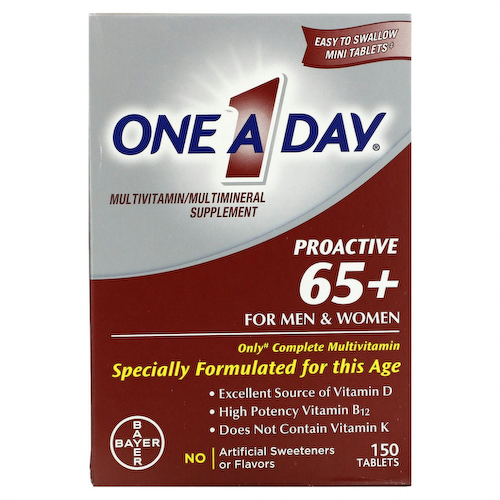One-A-Day, Proactive 65+, мультивитаминная / мультиминеральная добавка, для мужчин и женщин, 150 таблеток #1