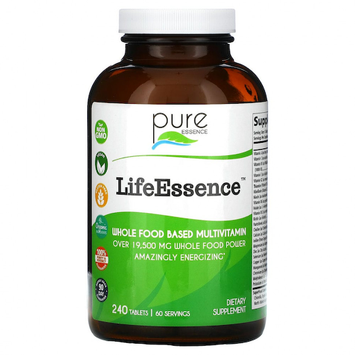 Pure Essence, LifeEssence, цельнопищевые мультивитамины, 240 таблеток #1