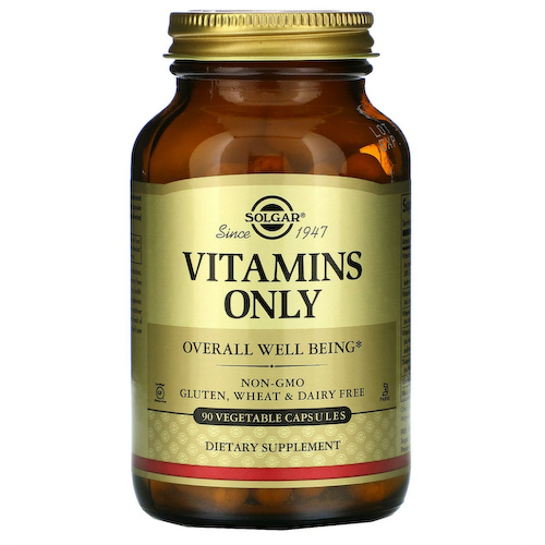 Solgar, Vitamins Only, витамины, 90 вегетарианских капсул #1