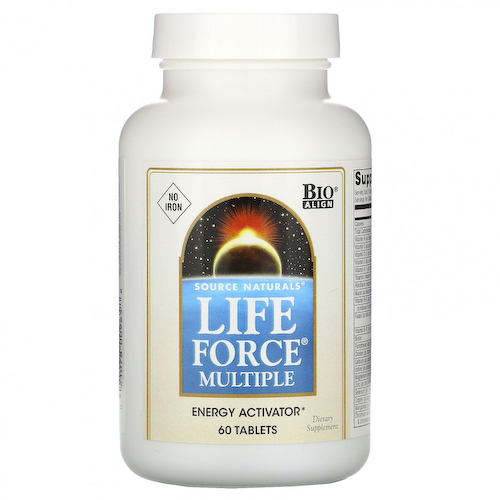 Source Naturals, Мультивитамин Life Force, не содержит железо, 60 таблеток #1