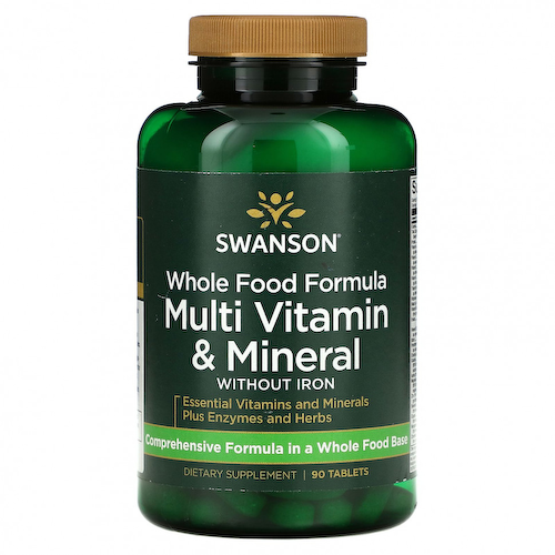 Swanson, Whole Food Formula, мультивитамины и минералы, 90 таблеток #1