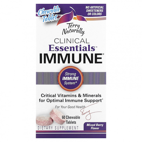Terry Naturally, Clinical Essentials Immune, ягодное ассорти, 60 жевательных таблеток #1