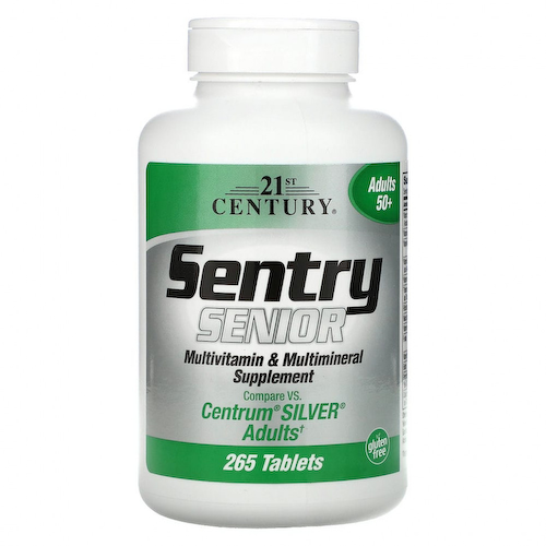 21st Century, Sentry Senior, мультивитаминная и мультиминеральная добавка, для взрослых от 50 лет, 265 таблеток #1