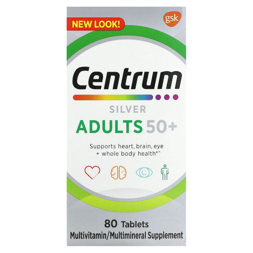 Centrum, Серебро, для взрослых старше 50 лет, 80 таблеток #1
