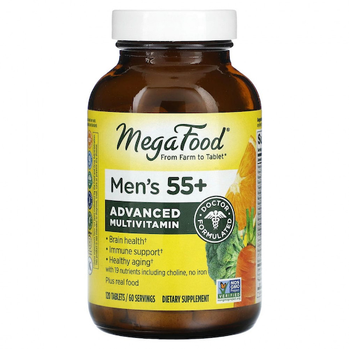 MegaFood, Multi for Men 55+, комплекс витаминов и микроэлементов для мужчин старше 55 лет, 120 таблеток #1
