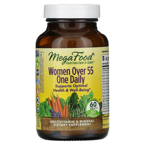 MegaFood, Women Over 55, мультивитамины для женщин старше 55 лет, для приема один раз в день, 60 таблеток #1