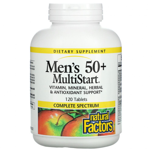 Natural Factors, MultiStart, мультивитамины для мужчин старше 50 лет, 120 таблеток #1