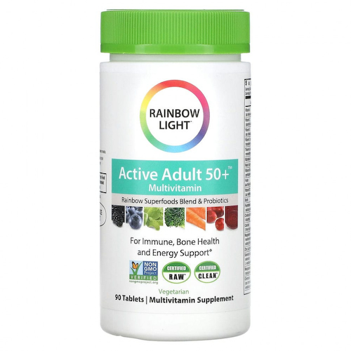 Rainbow Light, Active Adult 50+, мультивитамины для взрослых старше 50 лет, 90 таблеток #1
