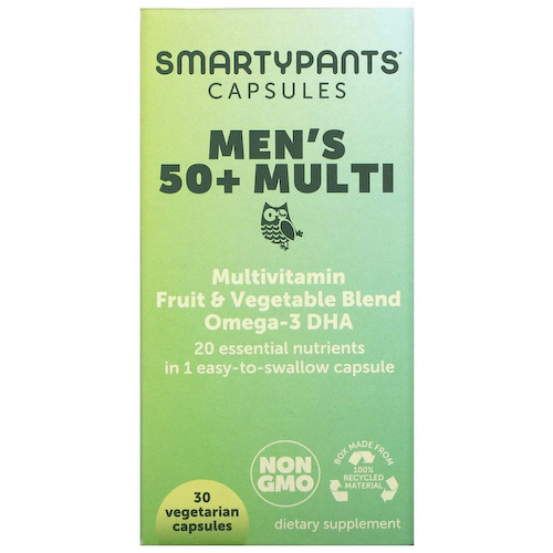SmartyPants, Мультивитамины для мужчин старше 50 лет, 30 вегетарианских капсул #1