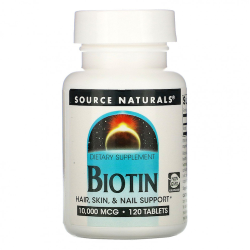 Source Naturals, Биотин, 10000 мкг, 120 таблеток #1