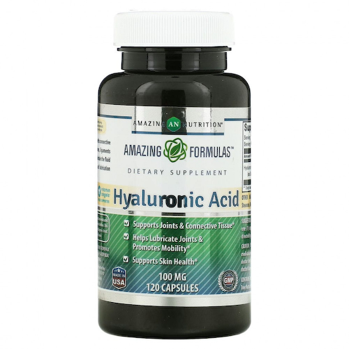 Amazing Nutrition, гиалуроновая кислота, 100 мг, 120 капсул #1