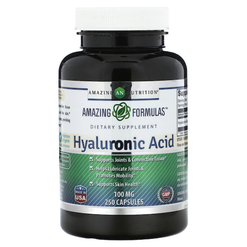 Amazing Nutrition, Гиалуроновая кислота, 100 мг, 250 капсул #1