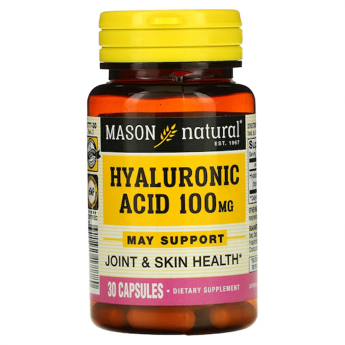 Mason Natural, Гиалуроновая кислота, 100 мг, 30 капсул #1
