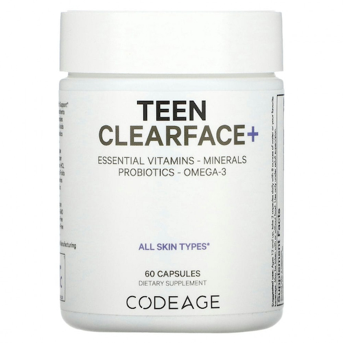 Codeage, Teen Clearface Vitamins, для всех типов кожи, 60 капсул #1