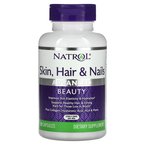 Natrol, добавка для здоровья кожи, волос и ногтей, совершенная красота, 60 капсул #1