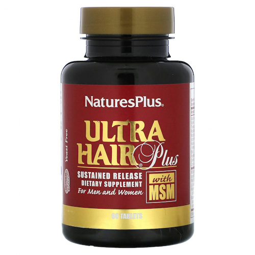 NaturesPlus, Ultra Hair Plus Формула для Волос с MSM, для Мужчин и Женщин 60 таблеток #1