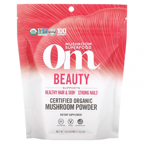 Om Mushrooms, Сертифицированный органический грибной порошок, для красоты, 200 г (7,05 унции) #1