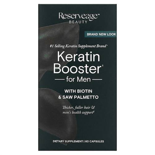 ReserveAge Nutrition, Кератиновое усиление для волос для мужчин, 60 капсул #1
