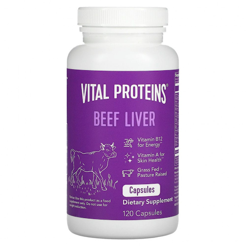 Vital Proteins, говяжья печень, 750 мг, 120 капсул #1
