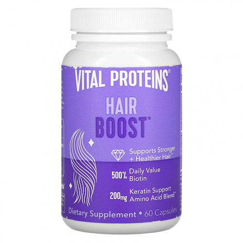 Vital Proteins, Hair Boost, средство для укрепления волос, 60 капсул #1