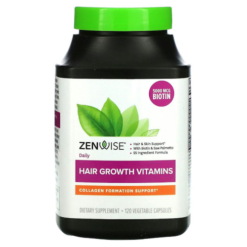 Zenwise Health, Витамины для роста волос, 120 растительных капсул #1