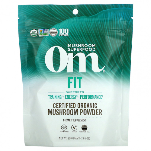 Om Mushrooms, Fit, сертифицированный органический грибной порошок, 200 г (7,05 унции) #1