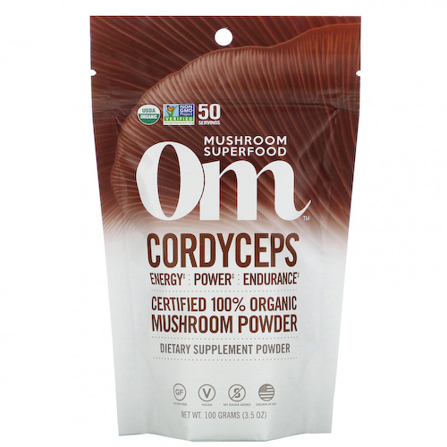 Om Mushrooms, кордицепс, сертифицированный на 100% органический грибной порошок, 100 г (3,5 унции) #1