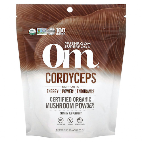 Om Mushrooms, кордицепс, сертифицированный органический грибной порошок, 200 г (7,05 унции) #1