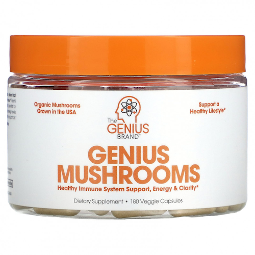 The Genius Brand, Genius Mushrooms, 180 растительных капсул #1