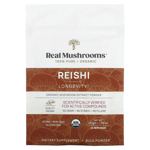 Real Mushrooms, Рейши 415, органический экстракт грибов в порошке, 45 г (1,59 унции) #1