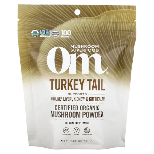 Om Mushrooms, Turkey Tail, сертифицированный органический грибной порошок, 200 г (7,05 унции) #1