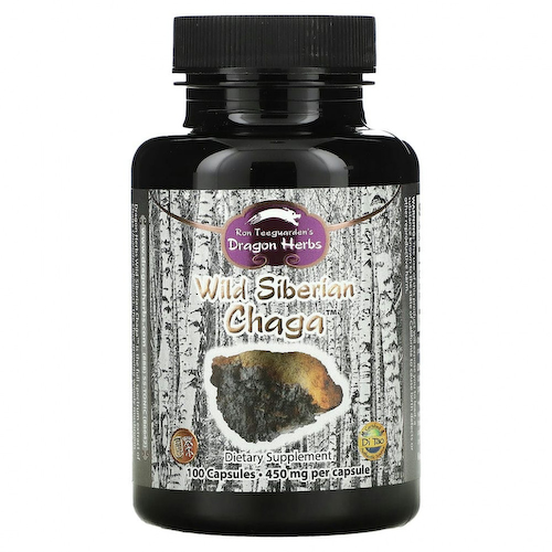 Dragon Herbs, Дикая сибирская чага, 500 мг, 100 капсул #1
