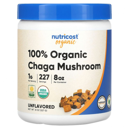 Nutricost, 100% органический гриб чага, без добавок, 227 г (8 унций) #1