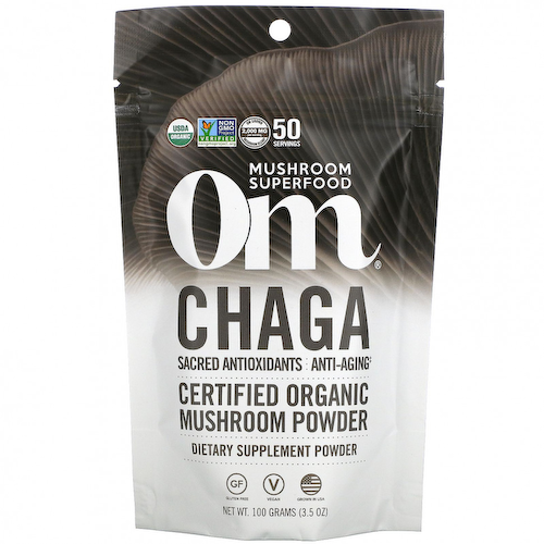 Om Mushrooms, чага, сертифицированный 100% органический грибной порошок, 100 г (3,5 унции) #1
