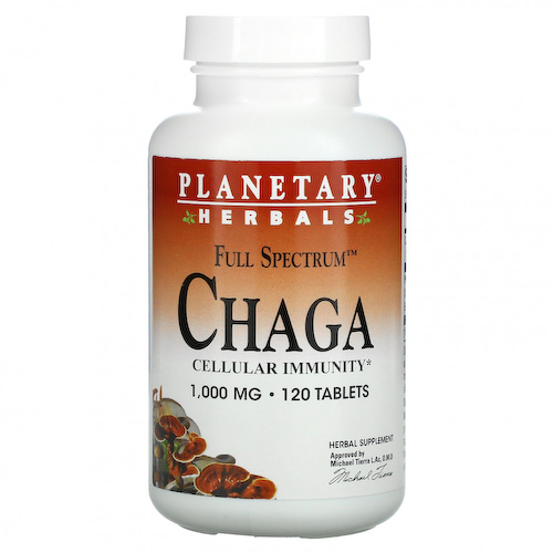 Planetary Herbals, чага полного спектра, 1000 мг, 120 таблеток #1