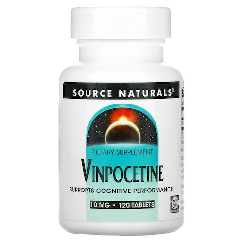 Source Naturals, винпоцетин, 10 мг, 120 таблеток #1
